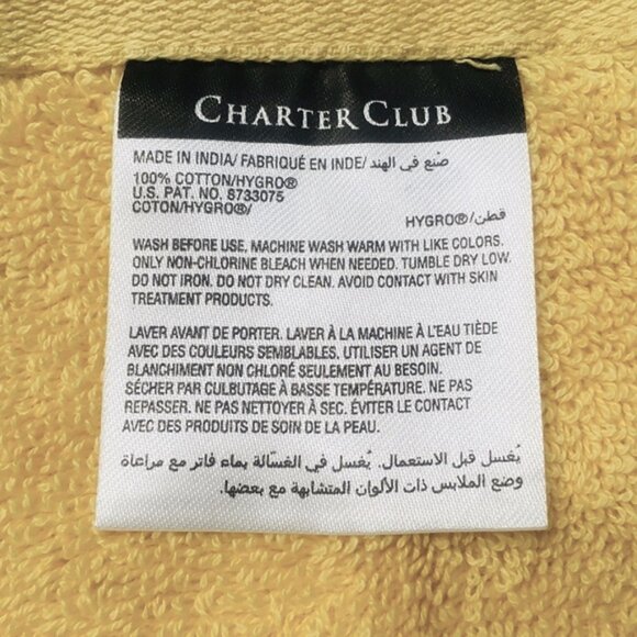 2 new LEMON CITRUS Charter Club Elite 100% Hygro Cotton 33x64 inch BATH … - Picture 9 of 9